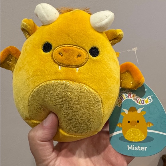 Squishmallows Mister Golden Yellow Dragon Plush - Picture 1 of 4